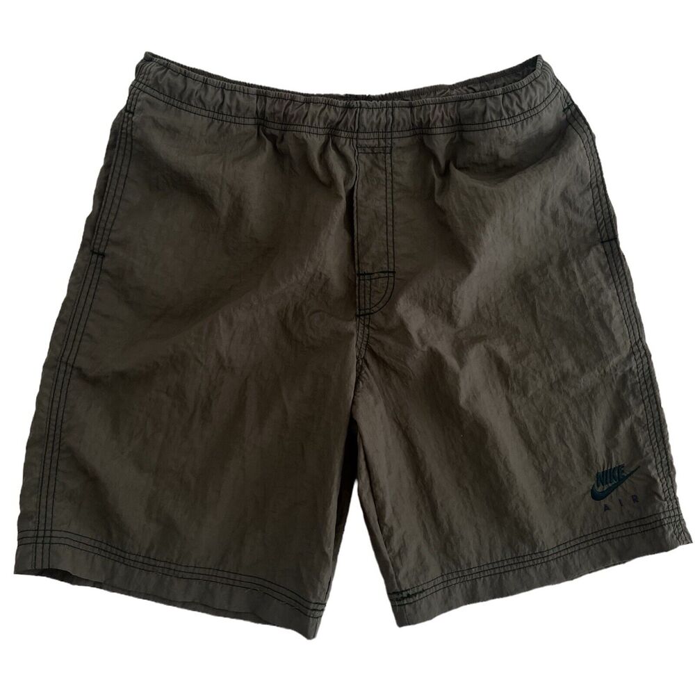 Nike Air Shorts Mens Large Tall Olive Green Track Casual‎ Athletic